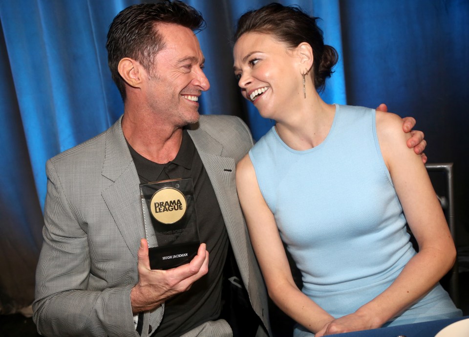 Hugh Jackman and Sutton Foster at the Drama League Awards.