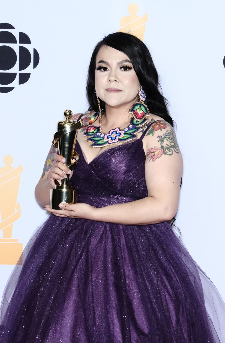 TORONTO, ONTARIO - MAY 14: Fawn Wood attends the 2022 JUNO Opening Night Awards at Metro Toronto Convention Centre on May 14, 2022 in Toronto, Ontario. (Photo by Dominik Magdziak/Getty Images)