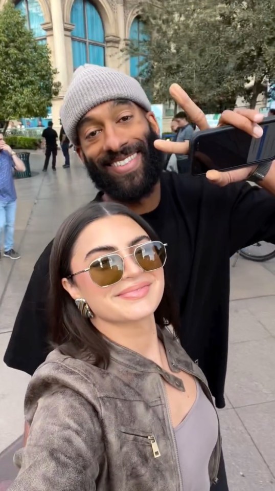 Matt James and Rachael Kirkconnell in a selfie.