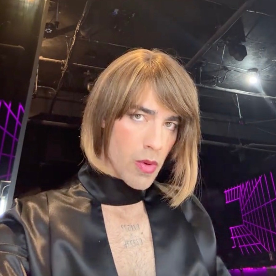 Joe Jonas in drag.