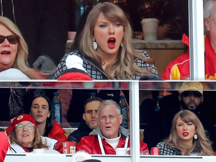 Taylor Swift & Caitlin Clark Cheering on the Chiefs