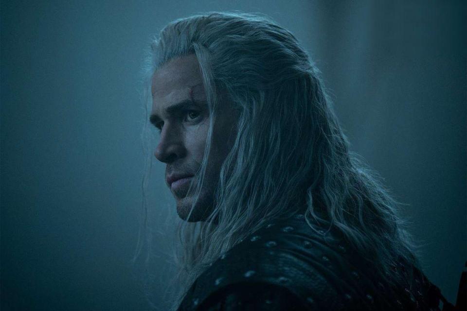 Liam Hemsworth as Geralt of Rivia in The Witcher.