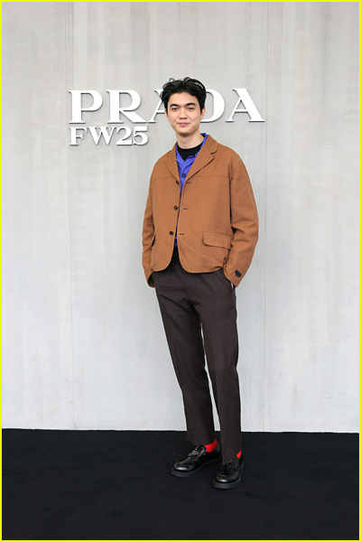 William Gao at the Prada fashion show