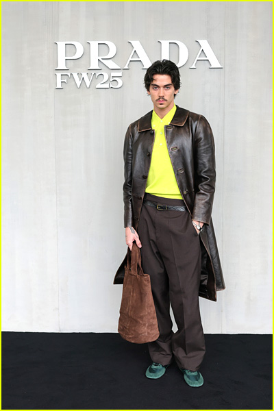 Zack Lugo at the Prada fashion show