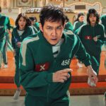 image of player 456 and other track suit wearing people in squid game season two trailer for Netflix price increase article