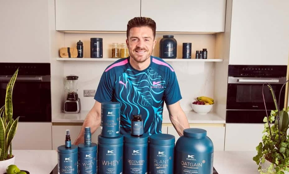 Jack Grealish promoting Kinetica Sports products.