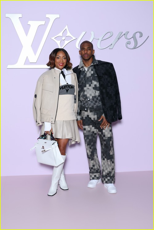 Chris Paul and wife Jada at the Louis Vuitton show