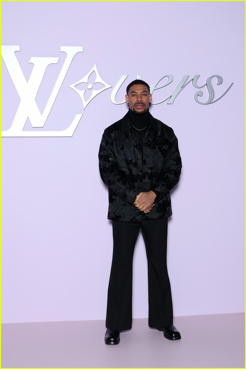 Aaron Pierre at the Louis Vuitton show