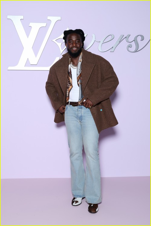 Shaboozey at the Louis Vuitton show