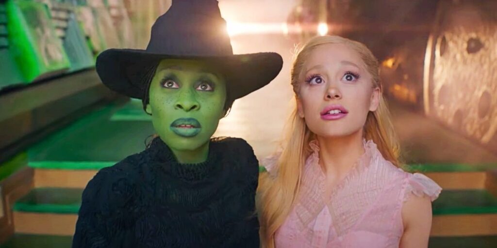 Wicked main cast looking shocked - for 2025 Oscar Nominations full list