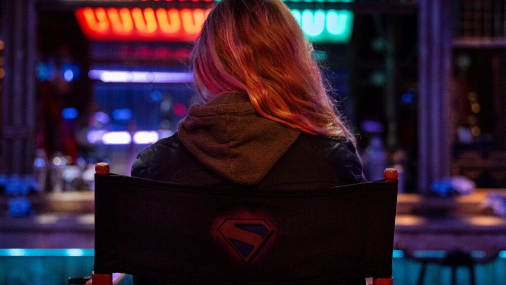 Milly Alcock on set of Supergirl: Woman of Tomorrow