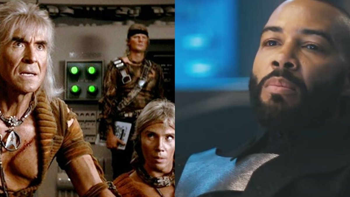 Khan (Ricardo Montalban) in Star Trek II (L) and Alok (Omari Hardwick) in Star Trek: Section 31