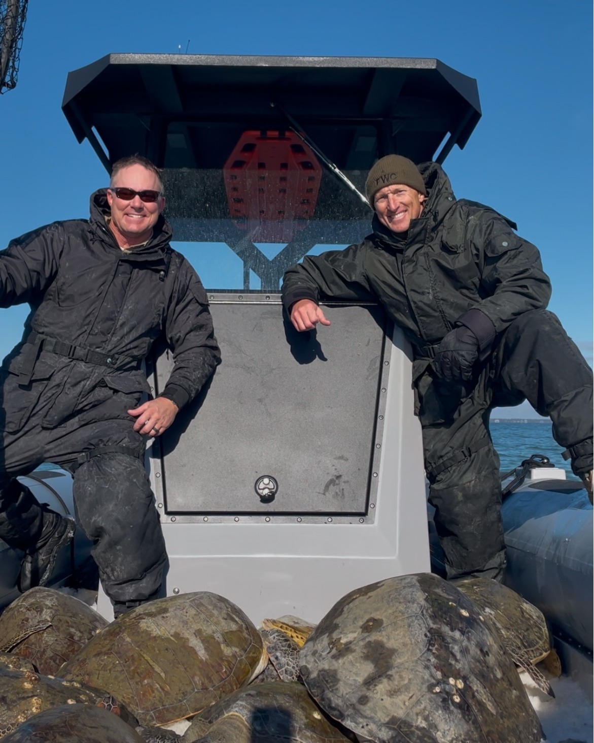 Florida Fish and Wildlife officers rescue sea turtles from frigid Gulf waters after snowstorm