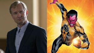 (Left) Danish actor Ulrich Thomsen (Right) Sinestro the Green Lantern villain from DC Comics.