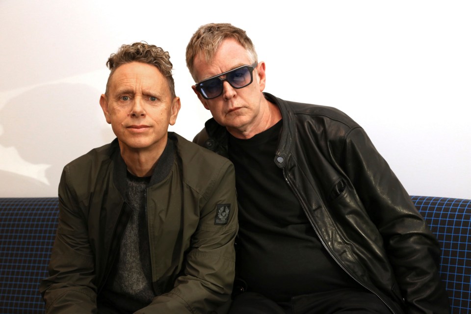 Martin Gore and Andy Fletcher of Depeche Mode.