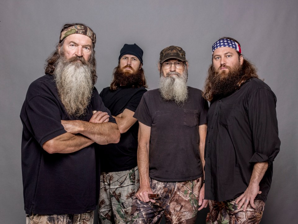 Phil, Jase, Si, and Willie Robertson of Duck Dynasty.