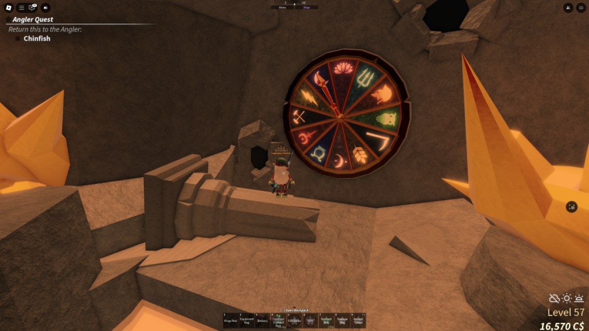 Mythological Clock in Zeus Trial in Fisch Roblox