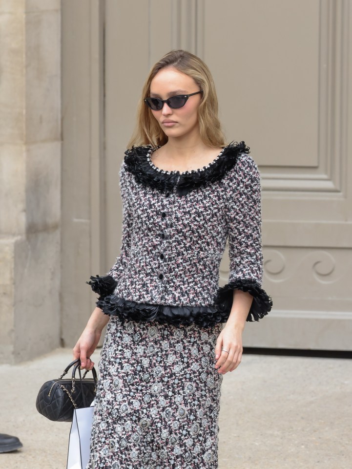 Lily-Rose Depp at a Chanel fashion show.