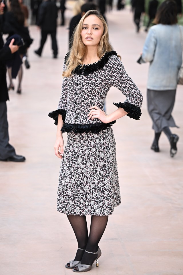 Lily-Rose Depp at a Chanel fashion show.