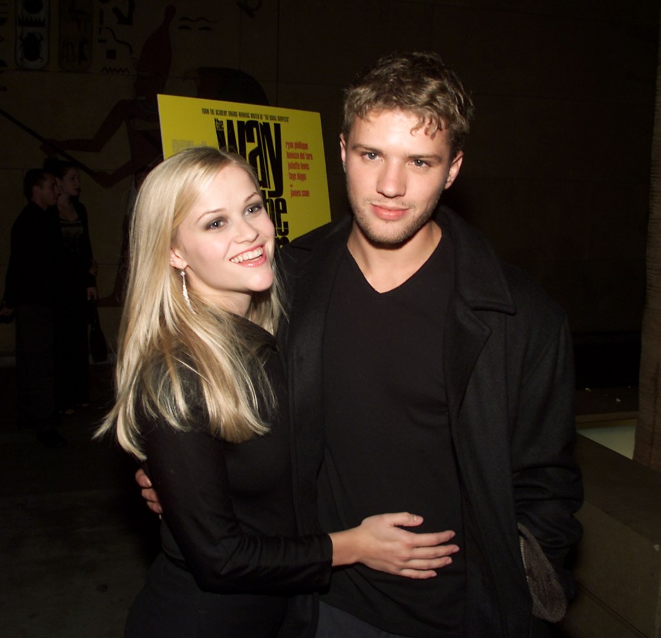 Ryan Phillippe and Reese Witherspoon at a film premiere.