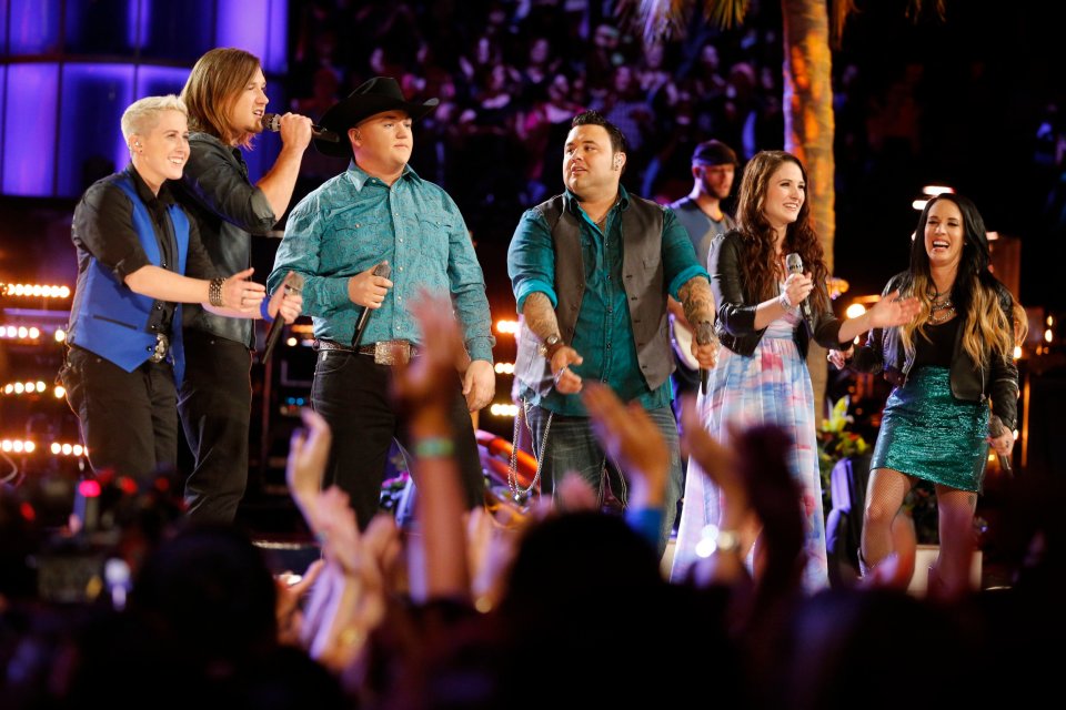 The Voice season 6 finalists performing on stage.