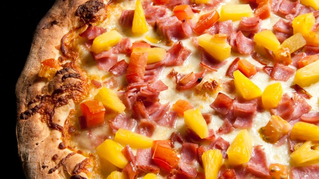 Hawaiian Pizza with pineapple