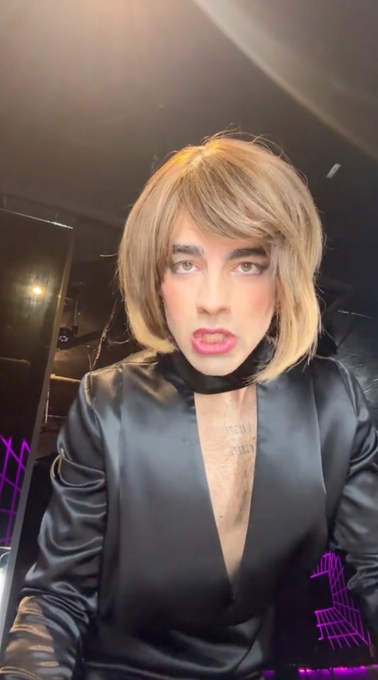 Joe Jonas in drag.