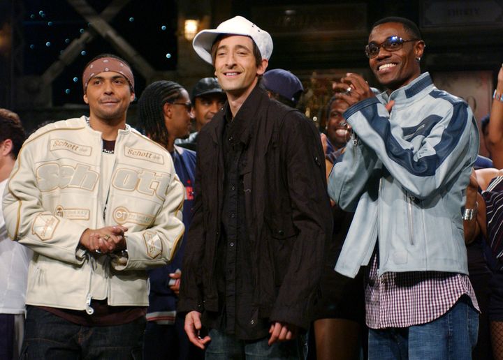 Sean Paul (left), Brody and Jamaican singer Wayne Wonder (right) during the evening's curtain call.