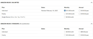 Amazon Music price increase