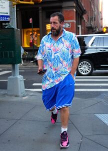 Adam Sandler is seen in his customary drip on Oct. 6, 2024, in New York City.