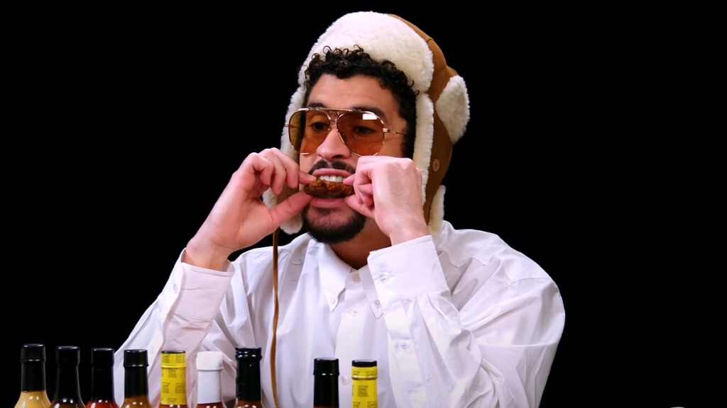 Bad Bunny Chickens Out on Hot Ones: "Worried About My Colon"