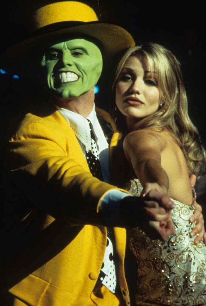 Carrey and Diaz in one of many hilariously ludicrous scenes in "The Mask."