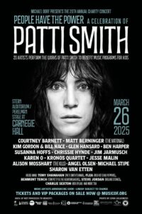 Chrissie Hynde, Glen Hansard, Jim Jarmusch, Susanna Hoffs and Jesse Malin Join Lineup for The Music of Patti Smith Benefit Concert