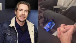 Dax Shepard Watched Lions Game While Attending Golden Globes