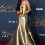 Demi Moore has won her first Golden Globe at the age of 62