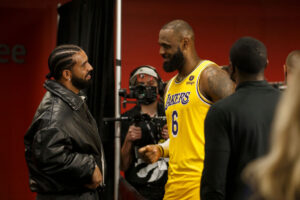 Drake & LeBron - Los Angeles Lakers v Toronto Raptors