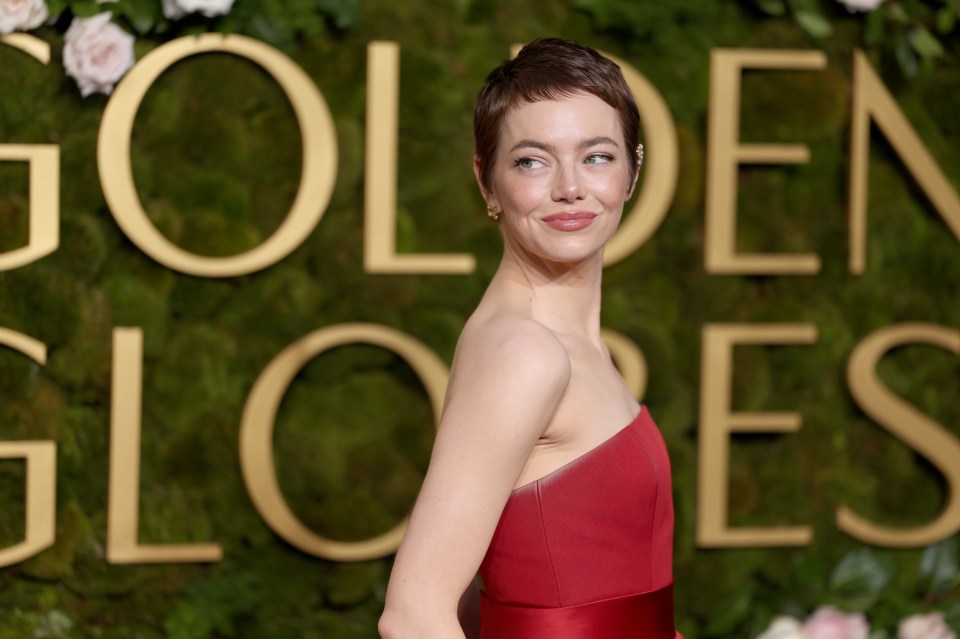 Emma Stone debuted a drastic change to her hair on the Golden Globes red carpet