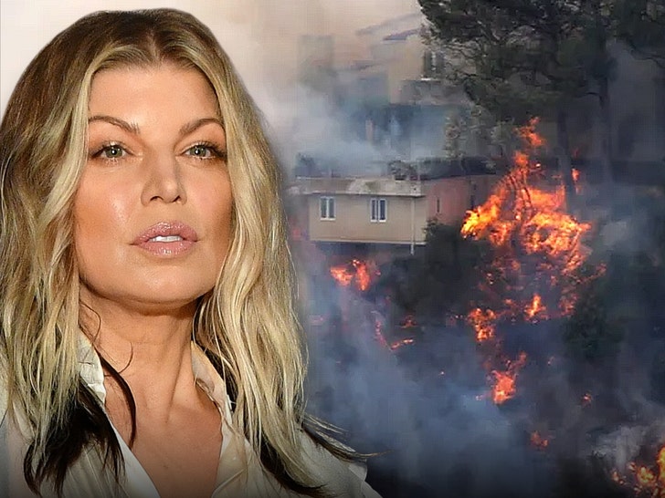 Fergie's House Surrounded by Flames