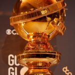 A view of the Golden Globe Award trophy statue onstage before the 81st Golden Globe Awards nominations announcement at The Beverly Hilton on December 11, 2023 in Beverly Hills, California.