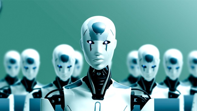 AI humanoid robots working