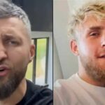 Carl Froch and Jake Paul side-by-side talking to camera