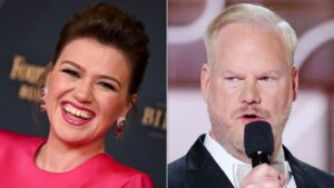 Kelly Clarkson and Jim Gaffigan.