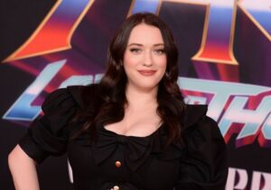 Kat Dennings at the premiere of "Thor: Love and Thunder" in June 2022 at El Capitan Theatre in Hollywood.