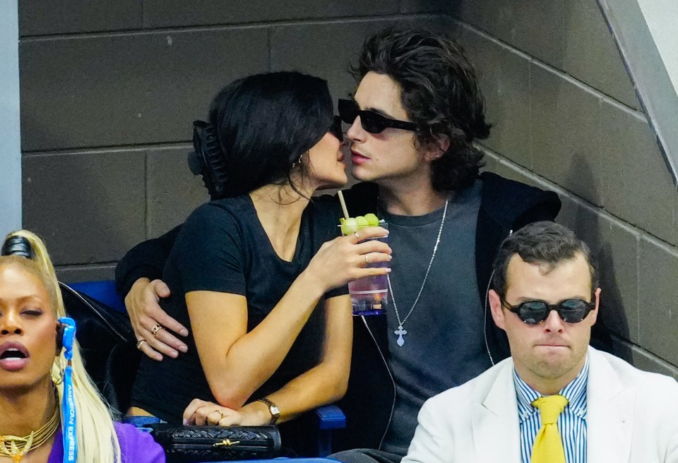 Kylie Jenner and Timothée Chalamet at the US Open.