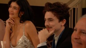 Kylie Jenner and Timothee Chalamet at tonight's Golden Globes