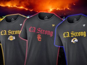 la teams wildfires shirts getty 1