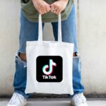 TikTok logo on a shopping bag