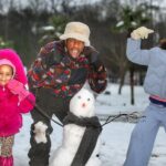 Ludacris Builds A Snowman With Kids In Atlanta