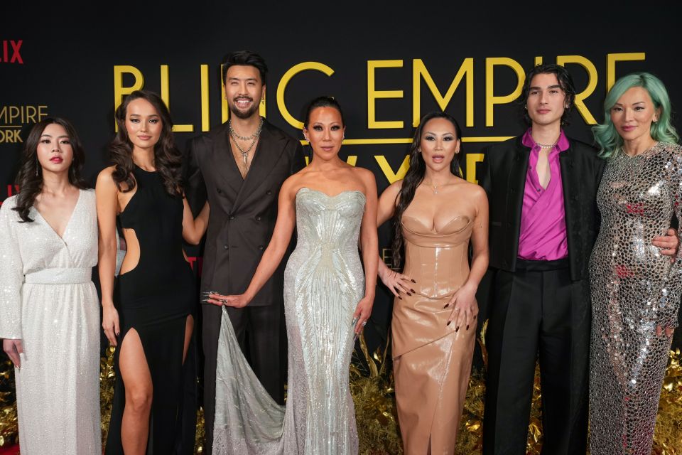 Cast of Netflix's Bling Empire New York at the premiere.