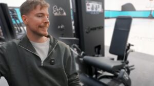 MrBeast unveils “God tier” $2M home gym complete with his face on the wall